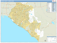 Orange County Metro Area Digital Map Basic Style